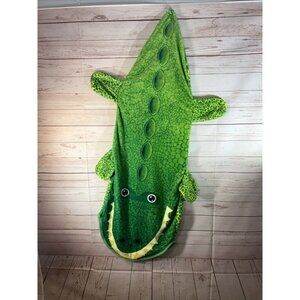 Kids Comfy Tails Sleep Blanket Green Alligator 21x57” Fun Soft Napping sack bag